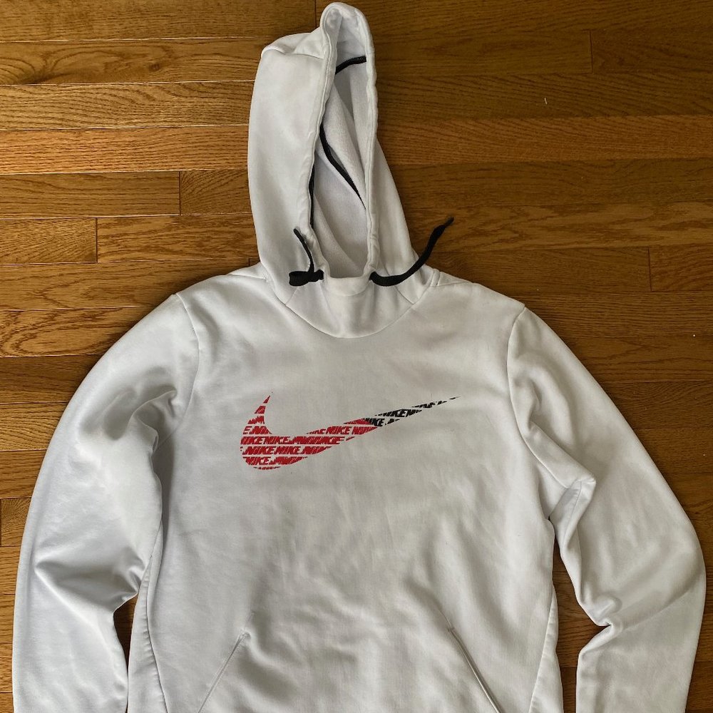 Nike Dri-Fit Hoodie, White, Adult Medium